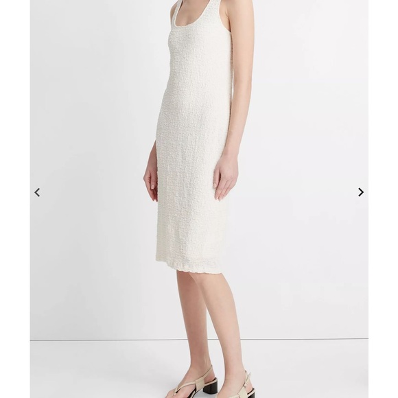 Vince Smocked Square-Neck Tank Dress - Picture 3 of 4